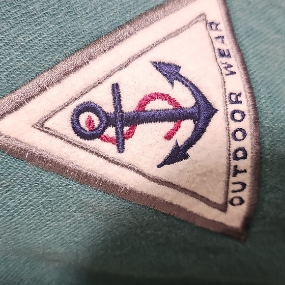 SAUSALITO hoodie By Crazy Shirt. Hawaii With Patches. Meduim Green - Picture 5 of 7